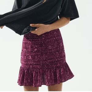 Mini skirt with ruffle detail